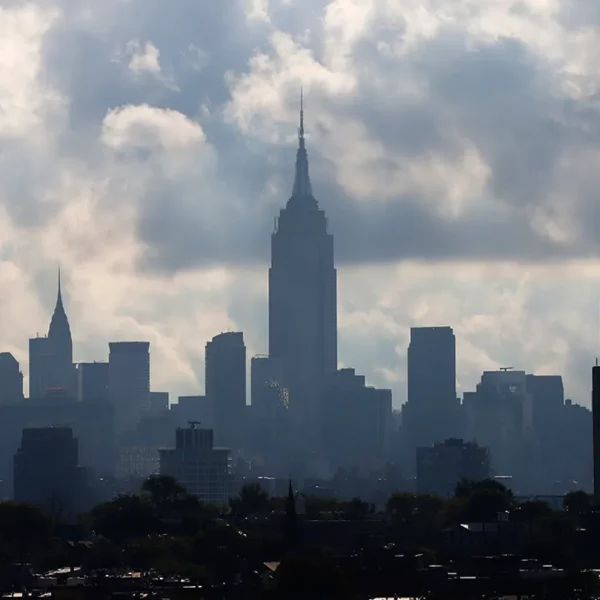 New York City skyline on a cloudy day